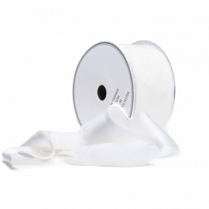 NASTRO RASO C FRANGIA 25X15MT BIANCO